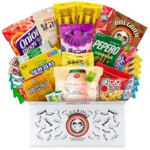 Überraschungsbox mit koreanischen Süßigkeiten
